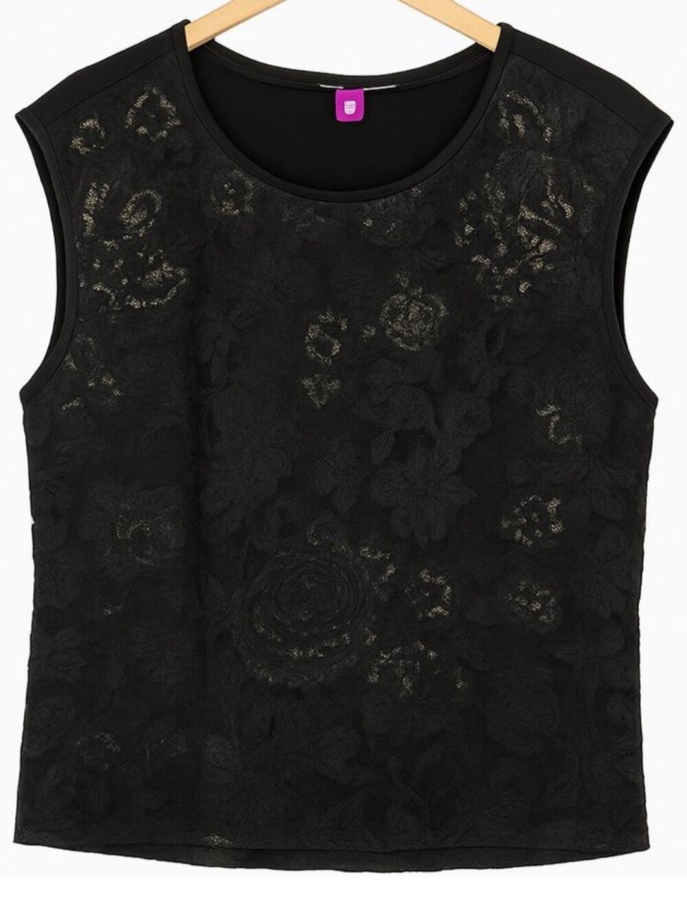 Bundle 2/$30! Black Lace Sequin Top M Like New Day to Night Dressy Cocktail